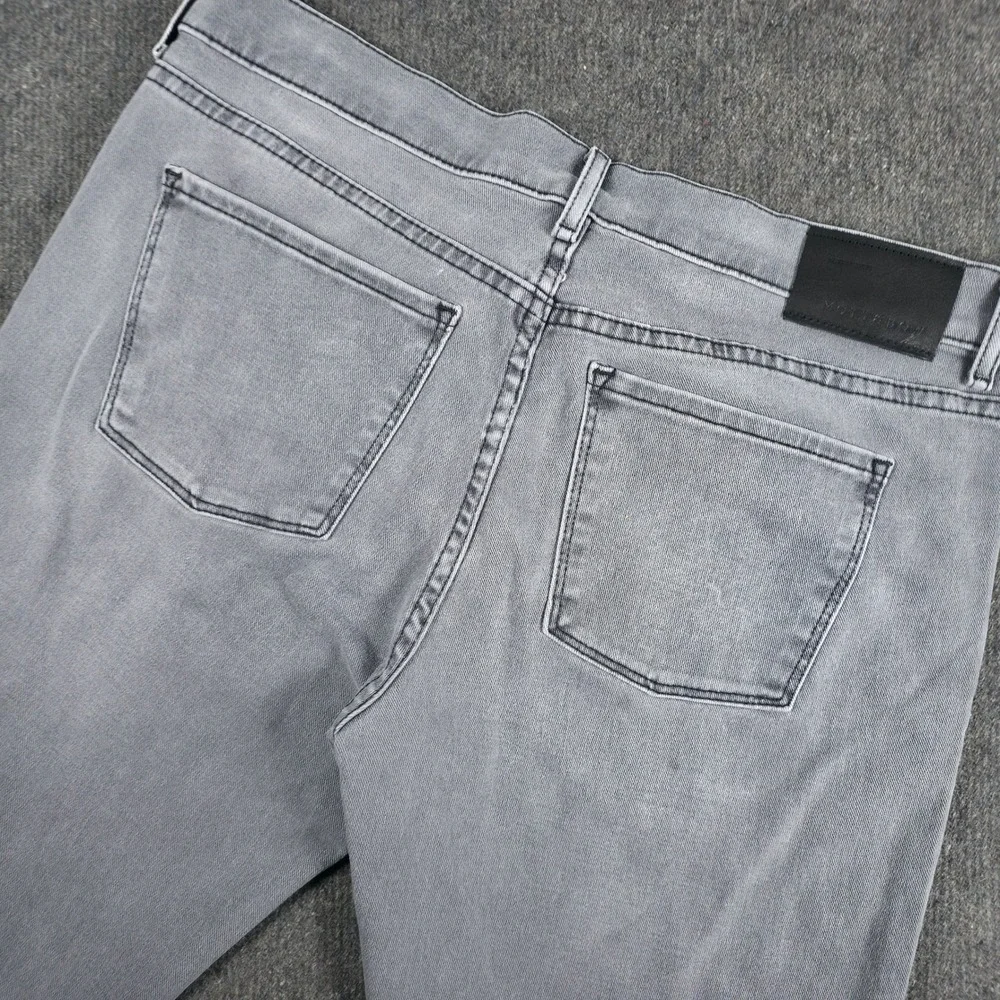 Mott & Bow Jeans Mens Fits 34x34 Gray Stone Wash Slim Fit Premium Denim Stretch